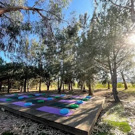 Luksustelt Glamping On Organic Yoga Farm With Natural Swimming Pool Near Moncarapacho