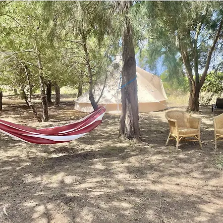אוהל מפואר Glamping With Yoga And Natural Pool Near Fuseta *