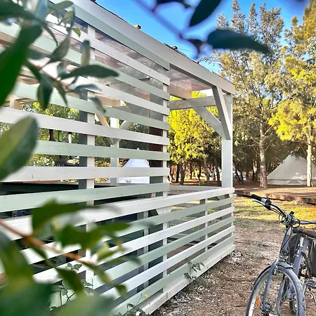Luxuszelt Glamping On Organic Yoga Farm With Natural Swimming Pool Near Moncarapacho